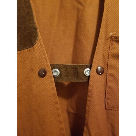 Bob Allen Sportswear Brown Shooting Vest Large With Suede Accents‎ & Pocket - Picture 8 of 12